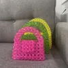 Maßgeschneiderte Perle Tasche Designer Marke Klar Acryl Kristall Perle Box Handtasche Frauen Handgemachte Sommer Party Kleine Eimer Geldbörse 220527