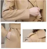 Delle donne di Cuoio della Molla di Autunno Delle Donne di Alta Qualità Genuino Cintura Doppiopetto Giubbotti Chic Elegante Breve Trench Coat C281