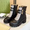 Kvinnor Martin Boots Designer Lyx Låg Chelsea Diamond Boots Ankel Motorcykel Cowboy Roman Fashion Militär Stridskänga med tjock klack utomhus Damskor