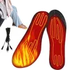 Winter Heated Insole Rechargeable USB Electric Heating Insole Can Be Cut Warm Insoles For Camping Cycling Fish Without Battery