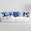 Oreiller Super Royal Bleu Polyester Couvre Organisme Marin Voilier Nordique Géométrique Décoratif Canapé Chaise