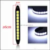 Daytime Runnung Lights 2Pcs Led Daytime Running Light Quadrato pieghevole Car Styling Cob impermeabile Luci diurne Flessibile Drl Bbs Dr Dhs03