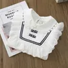 And New Autumn Spring Girls Basic Shirts Cotton Kids Tops White T Shirt For 6M 5 Years Long Sleeve Baby Girl Clothes