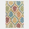 Carpets Simple Ethnic Style Geometric Colorful Wavy Floral Pattern Carpet Area Rug For Living Room Rugs Children Rooms Floor Mat