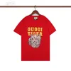 New Fashion Designer Animal Tiger Print t-shirts Heren Dames Casual Streetwear T-shirts High Street Ronde Hals Katoen Roze Rood Blauw Groen