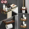 Ensemble d'accessoires de bain bois cuivre salle de bain ensembles de matériel porte-serviettes porte-papier barre crochet accessoires Kit ML1175