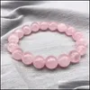 Z koralowym naturalnym różowym kryształowym kamiennym kamiennym pasmami bransoletki z koraliki dla kobiet dziewczyna urok joga klub mody biżuteria dostarcza dhdcl