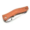 Coltello da campeggio esterno Manico in legno Coltelli pieghevoli tascabili Taglierina portatile EDC