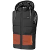 Новый 7-местный жилет с подогревом, USB-куртка для мужчин и женщин, термоодежда с подогревом, охотничья зимняя модная теплая черная M4XL4404569