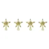 Decorações de Natal 4pcs Tree Topper Star Ornament Xmas Treetop Hollow