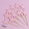 Forniture festive da 10 pezzi colorati topper topper heart star dessert decorazioni bandiere di buon compleanno festa della doccia baby shower wedding