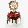 Festive Supplies Acrylic Cake Topper Happy Birthday Child Girl Party Decorations Candy Bar Flowers