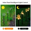 Julf￶rs￤ljning Solar Light String Pentagram Sn￶flinga Tree Bell Deer Led Outdoor Garden Courtyard Dekorativa lampor