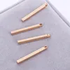 Pendant Necklaces Gold Cuboid Copper Strip Pillar Simple Rectangular Charms For DIY Jewelry Making Accessories 25.2 2.2mm