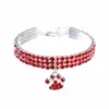 Ошейники для собак персонализированный хрустальный воротник для домашнего ожерелья для питомца ювелирные изделия для подвески для подарка пять цветов доступны