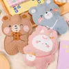 Decorative Objects Figurines Cartoon Plush Bear Hot Water Bottle Water Filling Teddy Velvet Small Portable Student Hand Warmer Cute Warm Water Bag 1pcs Y2210