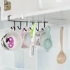 Hooks Metal 6 Hanging Storage Rack Keukenkast Garderobe onder plank Mok Cup Key Holder Home Organisatie Hook Groothandel