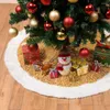 Juldekorationer Scene Layout Soft Party Decoration Xmas Tree Floor Mat for Festival