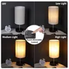 Lampes de table USB Plug Touch Switch Lampe de bureau El Front Chambre Salon Chambre Rétro Simple Tissu Chevet