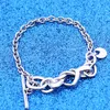 Bracciale con barra a T a cuore annodato con scatola originale per Pandora Catena a mano in argento sterling 925 Donna Ragazze Gioielli di design per matrimoni Regali di fidanzamento Bracciali