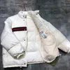 Mens White Duck Down Parka Uomo Donna Spessore Designer Giacche Lettera Nastro rosso Stripe Splicing Logo Piumino rimovibile Coppia Giacca invernale N82U #