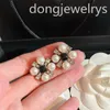 Pearl Ball Designer Earring Women Dangle Jewelry Dongjewelrys Shining Pink Crystal Sweet Style Earrings Small And Portable Popular Jewellery