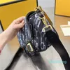 Spray Painting Baguette Bag Canvas Clutch Bags Crossbody Bags Genuine Leather Plain Thread Letter Hasp Hardware Detachable Belt Strap Fashion