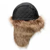 Berets 2022 Ankomst ryska bombplan hattar kvinnor m￤n pilot trapper cap vinter hatt faux l￤der p￤lsa ￶ronfluft sn￶ gorras