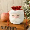 Julpresentpåse julafton äpplesa dragkastar Santa Claus Snowman Elk Candy Pouch Xmas Tree Hanging Decoration Pouches Th0582