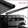 Adesivos de carro 300x50cm VLT Black Car Home Janela de vidro de copo Tinting roll roll lateral Solar UV Protecther cortina raspador DRO DHOPZ