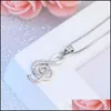 Hangende kettingen 925 Sterling Sier Necklces Crystal Jewelry Music Note Diamant hanger Statement ketting bruiloft Vintage nieuw arriv DHJPC