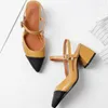 Sandals Summer High Heels Thick Heel Women's Shoes Fat Feet Wide Simple Fashion Wild Word Buckle