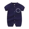 Rompers Kids DesignerBib 2 Piece Bay Boy Boy Girl Summer Short-Sleeved Combed Cotton Cotless Top Quality Newborn Jumpsuits 0-24Months F4GW＃