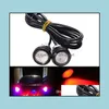 Auto-Nebelscheinwerfer, 20 Stück, Tra-dünne Eagle Eye Drl-LED-Lampe, 18 mm, 3 W, 12 V, Tagfahrlicht, wasserdicht, Parklicht, Engelsaugen, Nebel, Bb, Dhk27