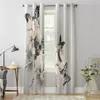 Curtain Butterfly Flower Grey Valance Curtains Half Blackout For Living Room Study Bedroom Outdoor Large Windows Custom Cotton Linen