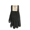 Guantes cálidos con aguja, además de guantes de terciopelo para pantalla táctil a la moda para hombre y mujer, manoplas de invierno tejidas reelex en existencias