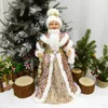 Decoraciones navideñas para decoración del árbol, figuras de la señora Claus, decoración del hogar, colección navideña, 48CM, Papá Noel de pie