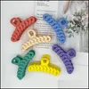 Fermagli per capelli Barrettes Nuovo tinta unita Artigli per capelli intrecciati Donna Estate Grande coda di cavallo Morsetti per fermagli Artiglio Clip Granchi Accessorio di moda Dhvct