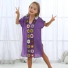 Pareo Plajı Mayo Örtüsü Kids için Beachwear Gömlek Örtü ve Tunik Elbiseler Dantel Örtüler Ebeveyn Çocuk Çiçeği J190618