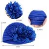 Estilo de flores Turbano Turbano Elastic Headscarf Muslim Hijab Hat Hat Women Soild Color Liberly Chemo Chemo