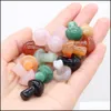 Stone Random Color Mini Mushroom Plant Statue Natural Stone Carving Aquarium Home Decoration Crystal Polering Gem Drop Delivery 202 DHPFF