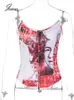 Joskaa Money Print Sexy Tube Top Corset Autumn Winter Woman Masher Streetwear Outfits Club Tank Dollar Huster 210312216O