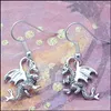 Dangle Chandelier New Style Sier Sier Fly Dragon Earring Ear Hook Personal