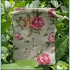 Jewelry Pouches Bags Rose Linen Gift Bags 8X10Cm 9X12Cm 10X15Cm Pack Of 50 Birthday Party Wedding Makeup Jewelry Dstring Pouch Drop Dhklz