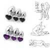 Hartvormige metalen anale plug seks speelgoed roestvrijstalen glad stalen buttplug staart crystal sieraden trainer voor vrouwen man anals dildo gay