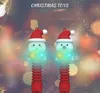 Lysande ljus Santa's Telescopic Stretchy Tube Christmas Santa Claus Snowman Doll Stretching Decompression Toys