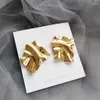 Stud Earrings Retro Geometric Metal Irregula Fashion Punk Gold Baroque Square Chunky Winter Christmas Gifts Jewelry 812