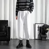 Herenbroek zwarte heren broek Koreaanse mode baggy hoge taille rechte pak lente herfst casual oversized mannelijke bodems y2k kleding