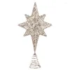 Christmas Decorations Eight Pointed Star Tree Topper Xmas Ornament Toppers For Home Party Projector Decoration