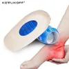 Tacco gel di silicone cuscinetto per il piede fascite plantare acilles tendinite cure dolori sollievo inserti inserti per la cura del piede